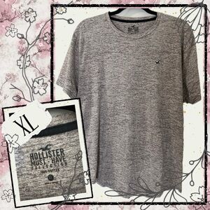 Hollister Must-Have Collection Gray Space Dye Tee XL | Classic Cotton T-Shirt